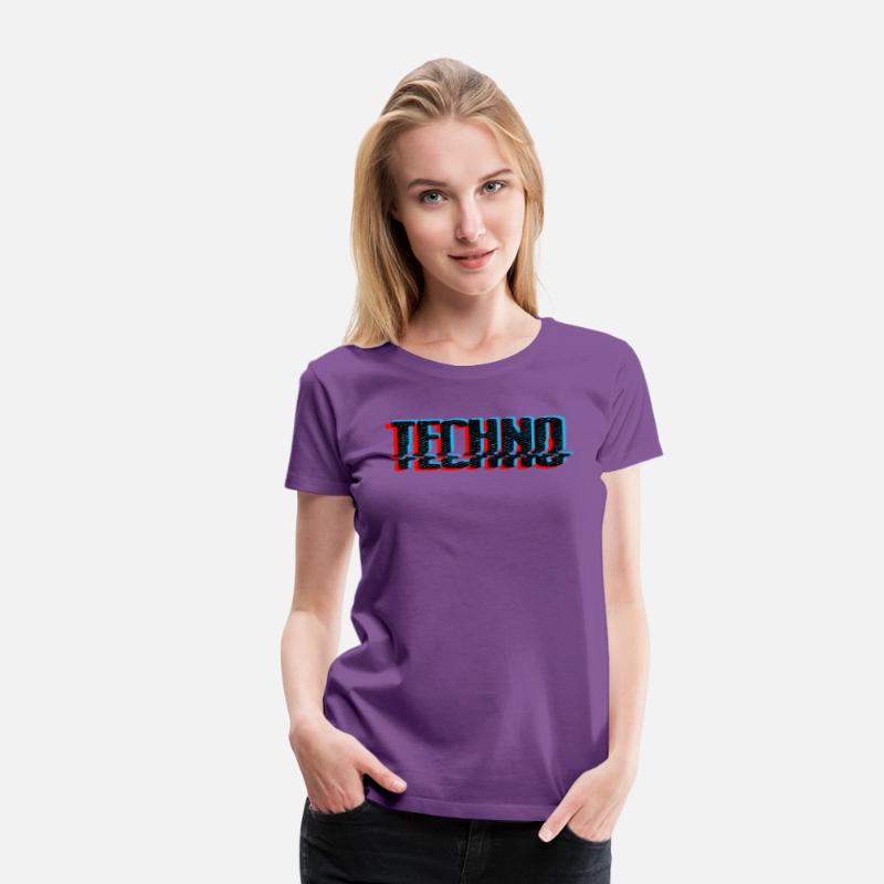 Techno Music Retro Glitch Blue and Red Edition