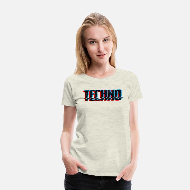 Techno Music Retro Glitch Blue and Red Edition