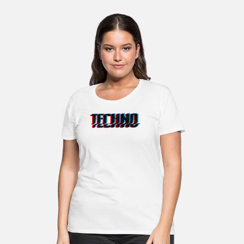 Techno Music Retro Glitch Blue and Red Edition