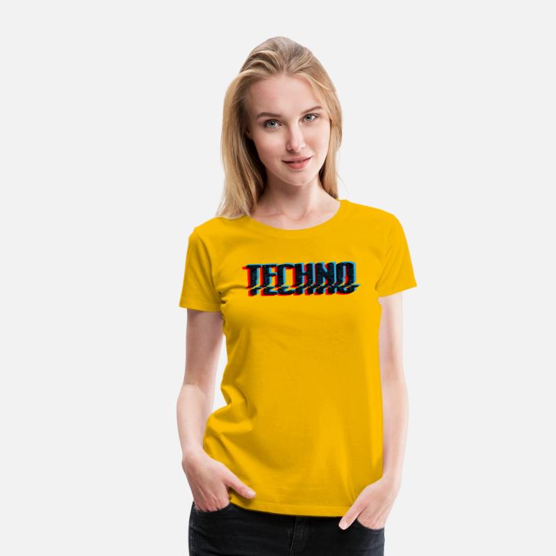 Techno Music Retro Glitch Blue and Red Edition