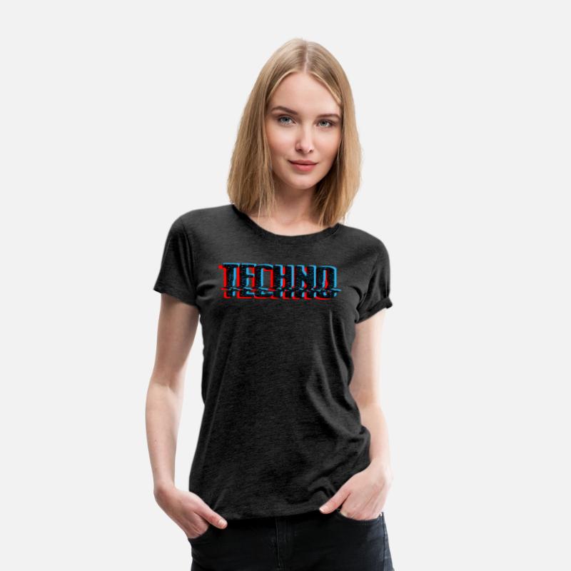 Techno Music Retro Glitch Blue and Red Edition