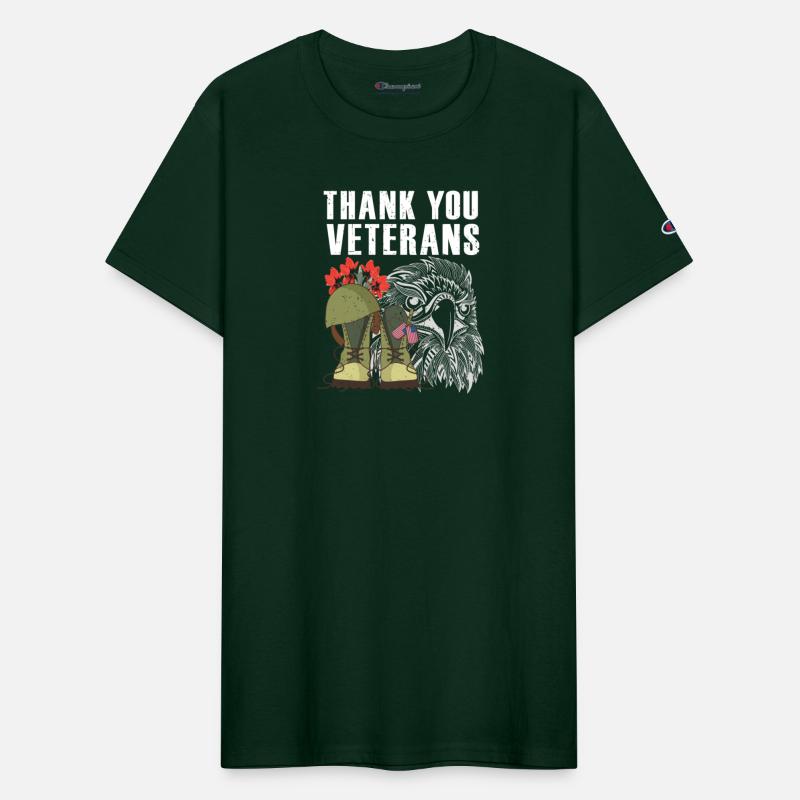 Thank You Veterans Poppy Flower Eagle Combat Boots