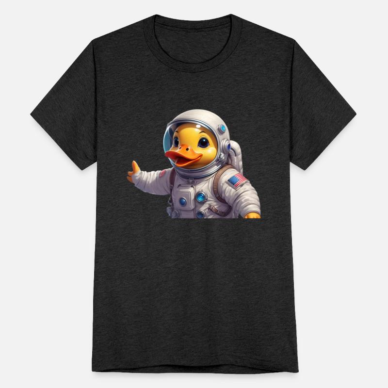 The duck floats in orbit
