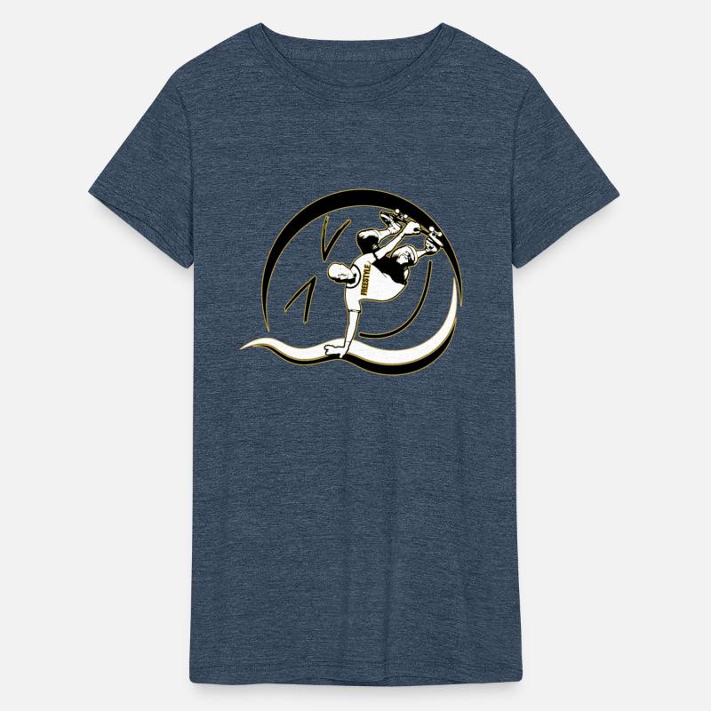 The skateboard in freestyle