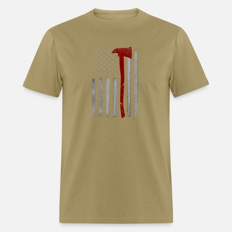 Thin Red Line Patriotic Firefighter Usa Flag Axe