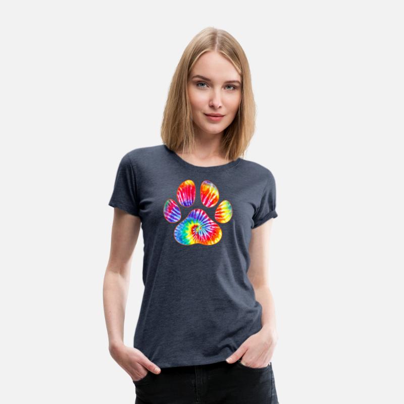 Tie Dye Paw Print Pet Owner Paw Print Tie Dye Dog
