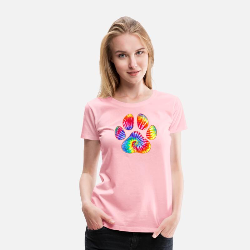 Tie Dye Paw Print Pet Owner Paw Print Tie Dye Dog