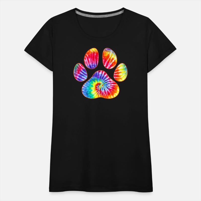 Tie Dye Paw Print Pet Owner Paw Print Tie Dye Dog