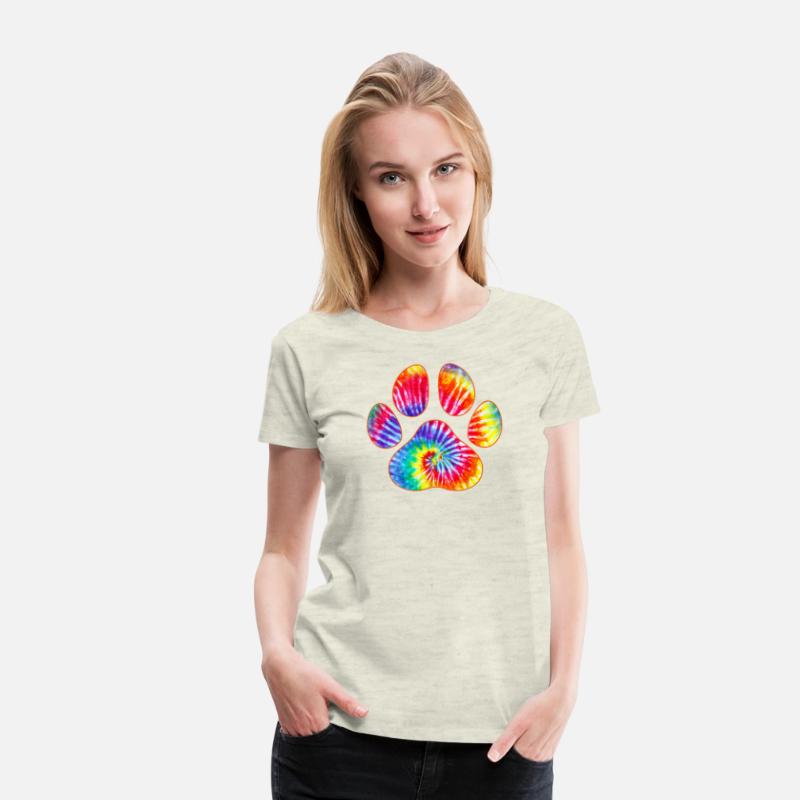 Tie Dye Paw Print Pet Owner Paw Print Tie Dye Dog