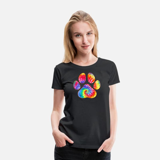 Tie Dye Paw Print Pet Owner Paw Print Tie Dye Dog