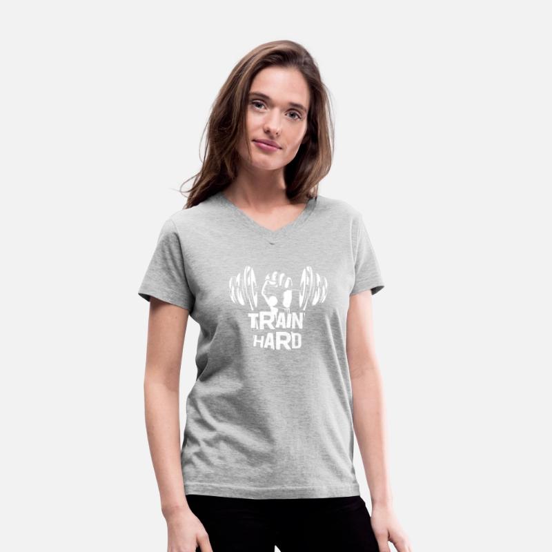 Train hard, gym motivated and excited t-shirt