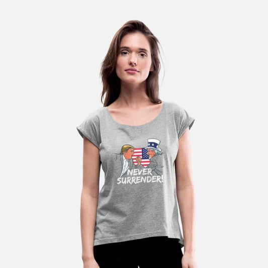 Trump Never Surrender Mug Shot Tee
