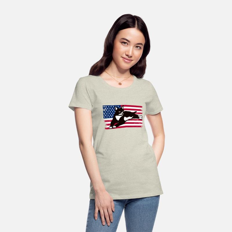 Tuxedo Cat American Flag Glasses 4Th Of July Tuxed