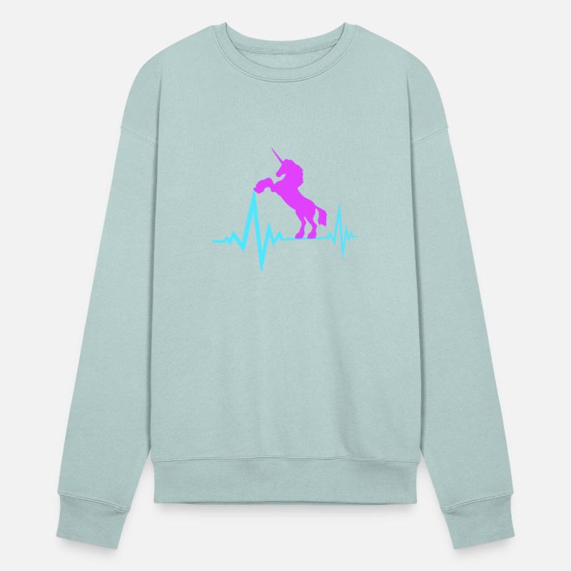 Unicorn Pulse Heartbeat Frequency ECG Line Cool