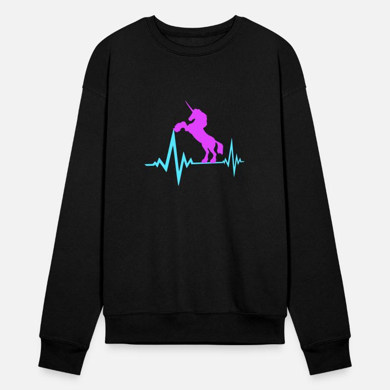 Unicorn Pulse Heartbeat Frequency ECG Line Cool