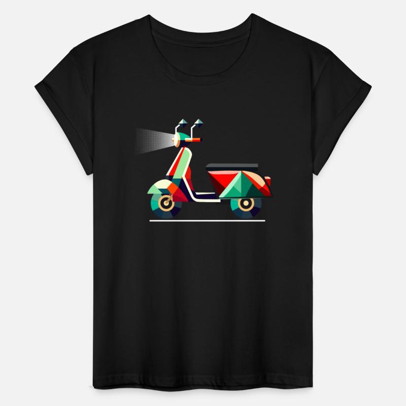 unique geometric colorful scooter motif
