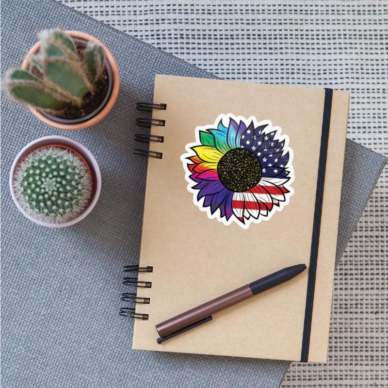 United States Tie Dye Sunflower US Stars America