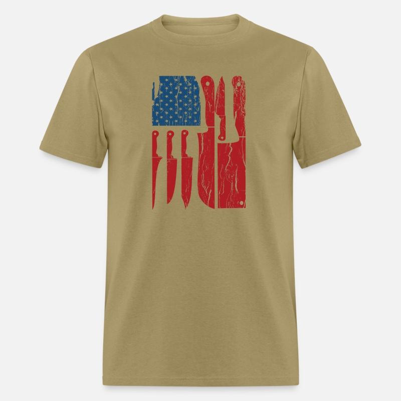 USA Flag Knife Professional Head Chef Gift