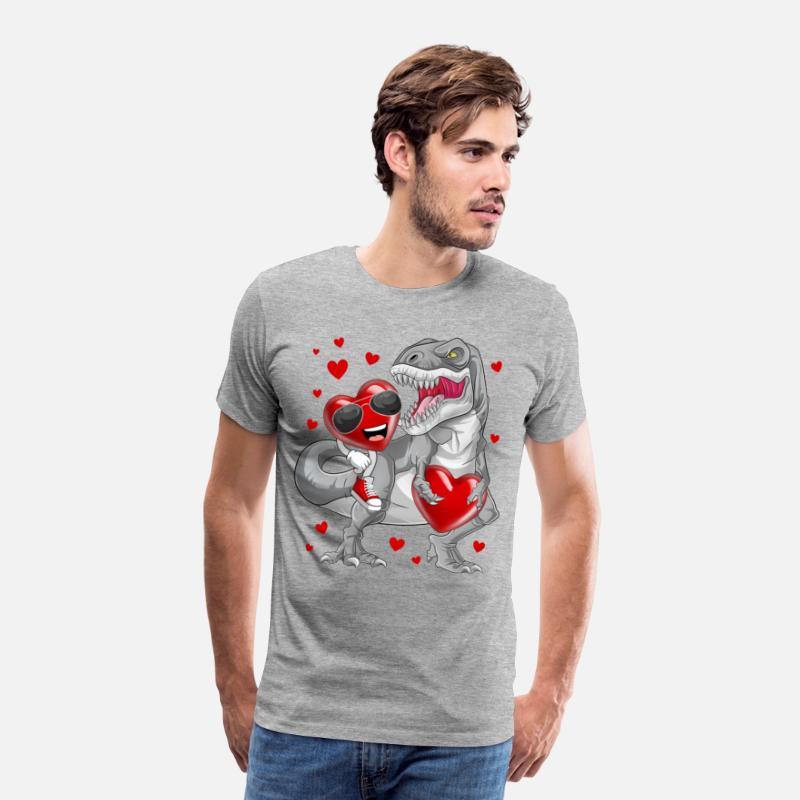 Valentines Day Heart Riding Dinosaur T Rex Funny