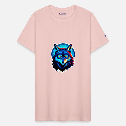 Vibrant Colorful Wolf Head Illustration