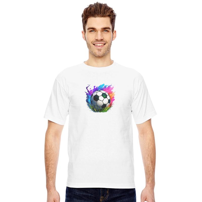 Vibrant Soccer Ball in the Grass