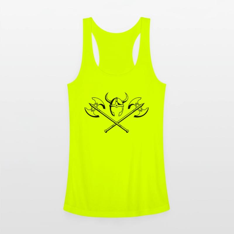 Viking helmet and two axes