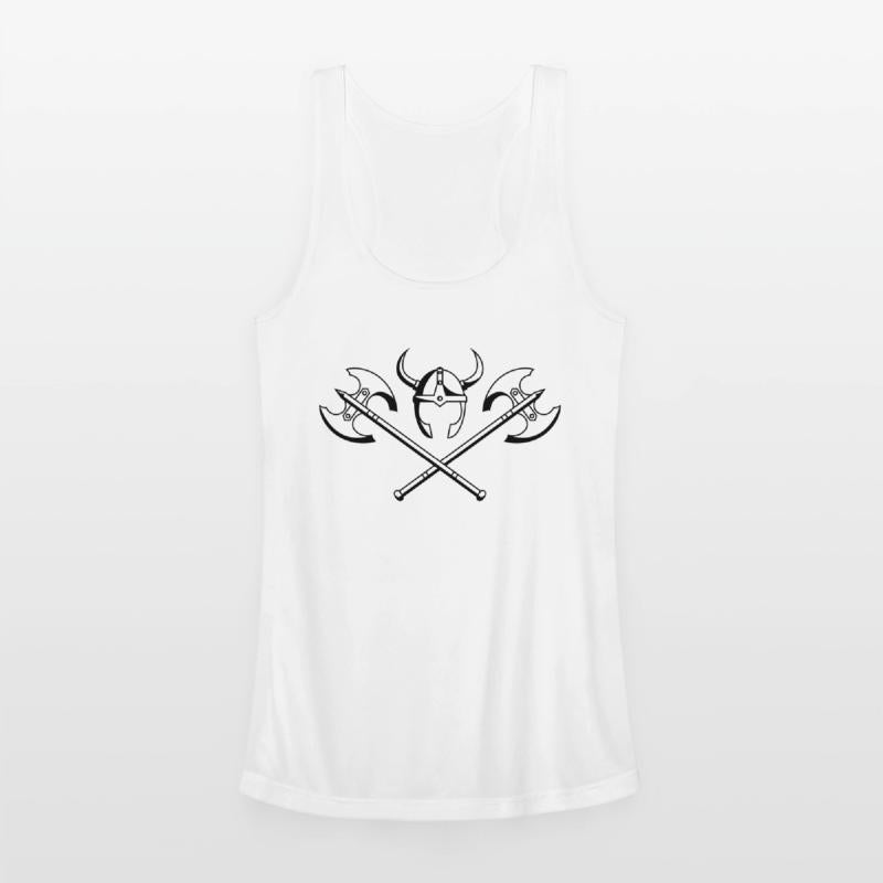 Viking helmet and two axes