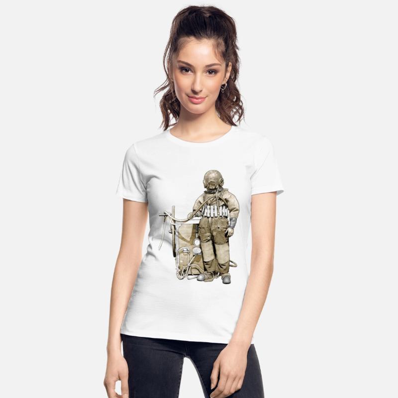 Vintage Diver with Diving Helmet and a Wheel Pump