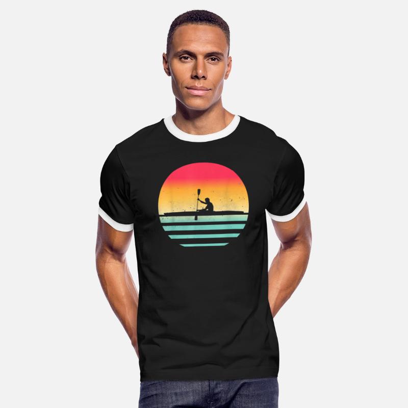 Vintage Retro Kayak Kayaking Sunset Hobby