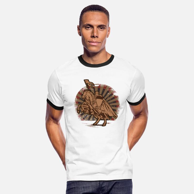 Vintage Retro Knight on Horse