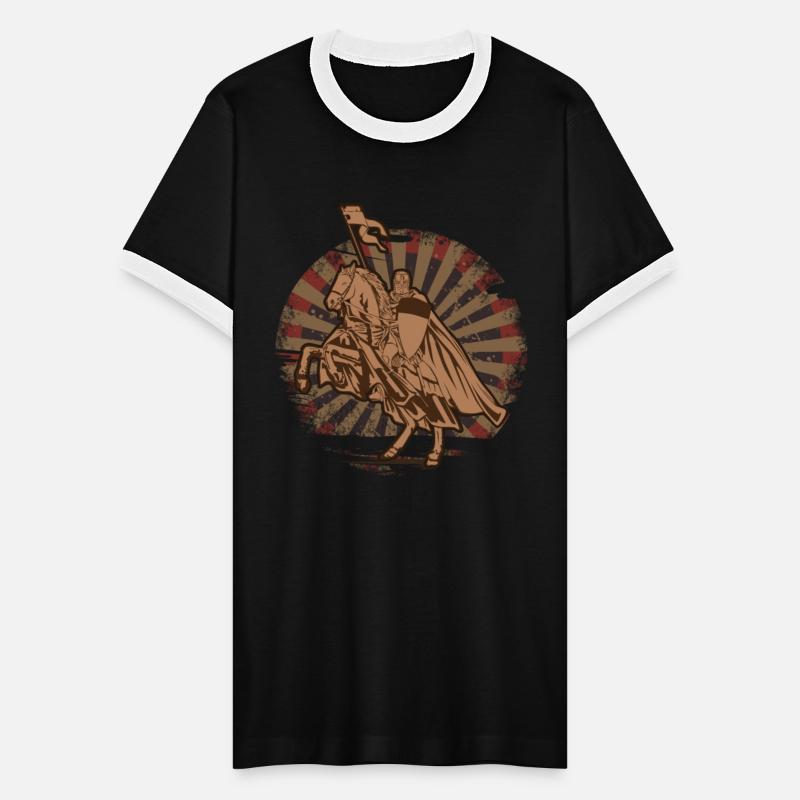 Vintage Retro Knight on Horse