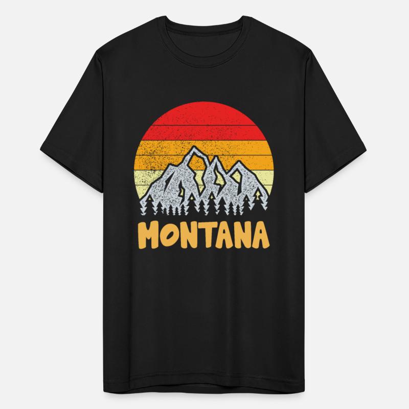 Vintage Retro MT Montana U S Mountain State