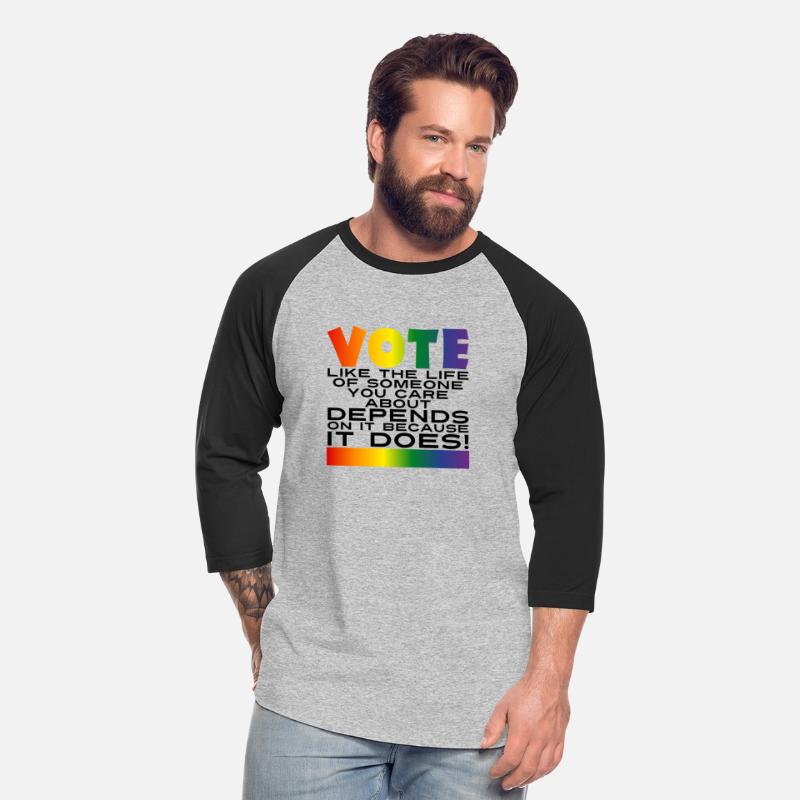 Vote LGBTQIA Rights - Rainbow Gradient & Black v1