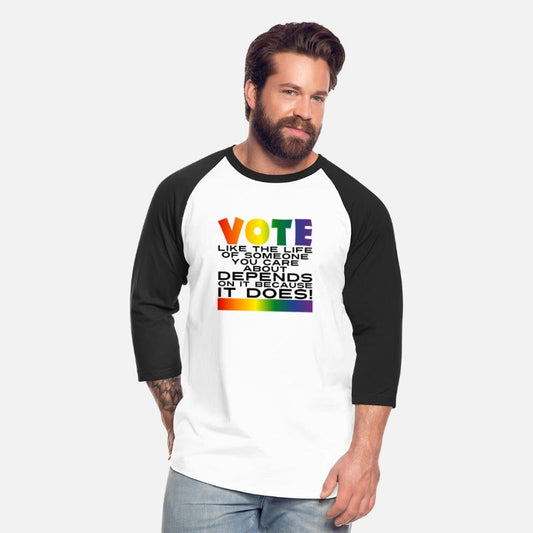 Vote LGBTQIA Rights - Rainbow Gradient & Black v1