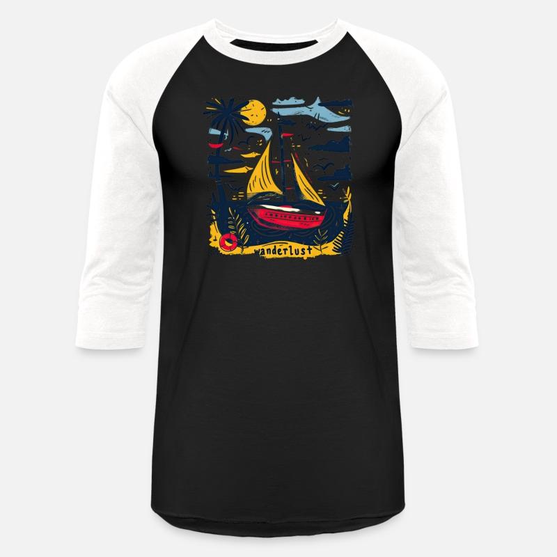 Wanderlust Sailing Boat in The Sea Colorful Print
