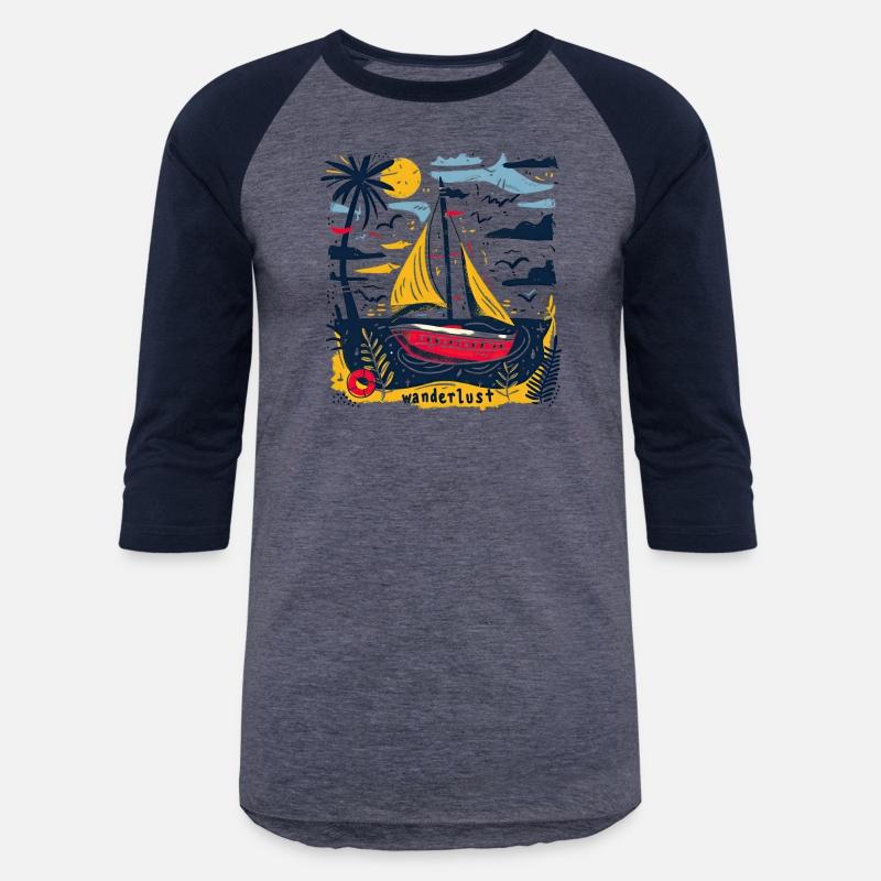 Wanderlust Sailing Boat in The Sea Colorful Print