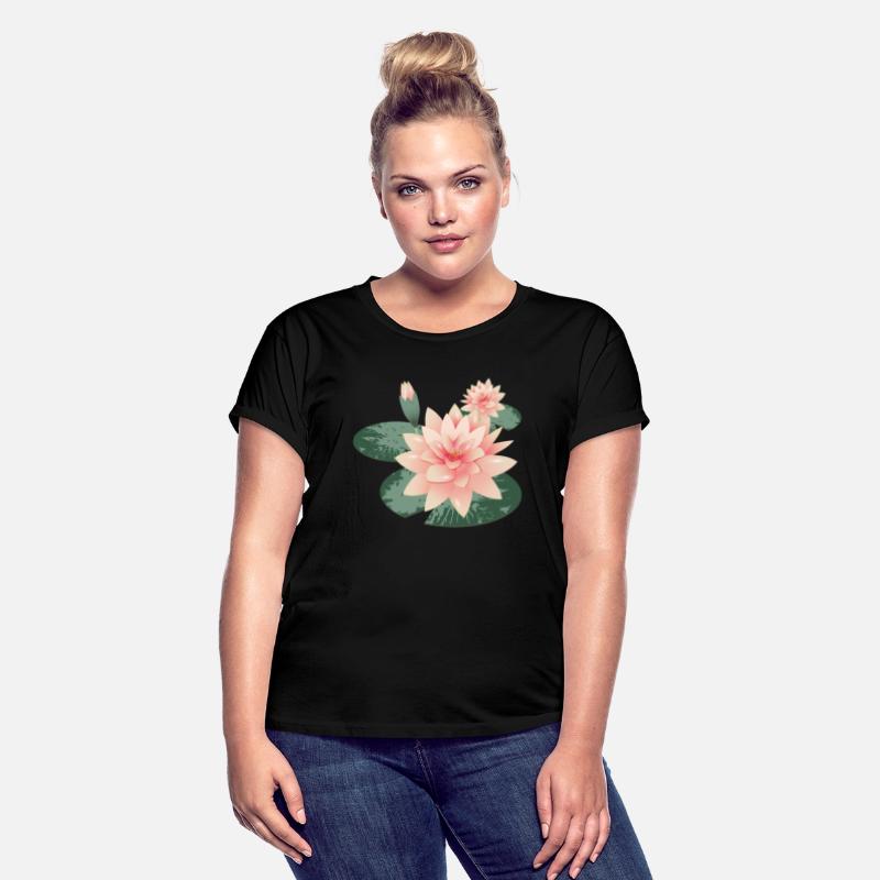 Water lily flower with bud in water lily pond