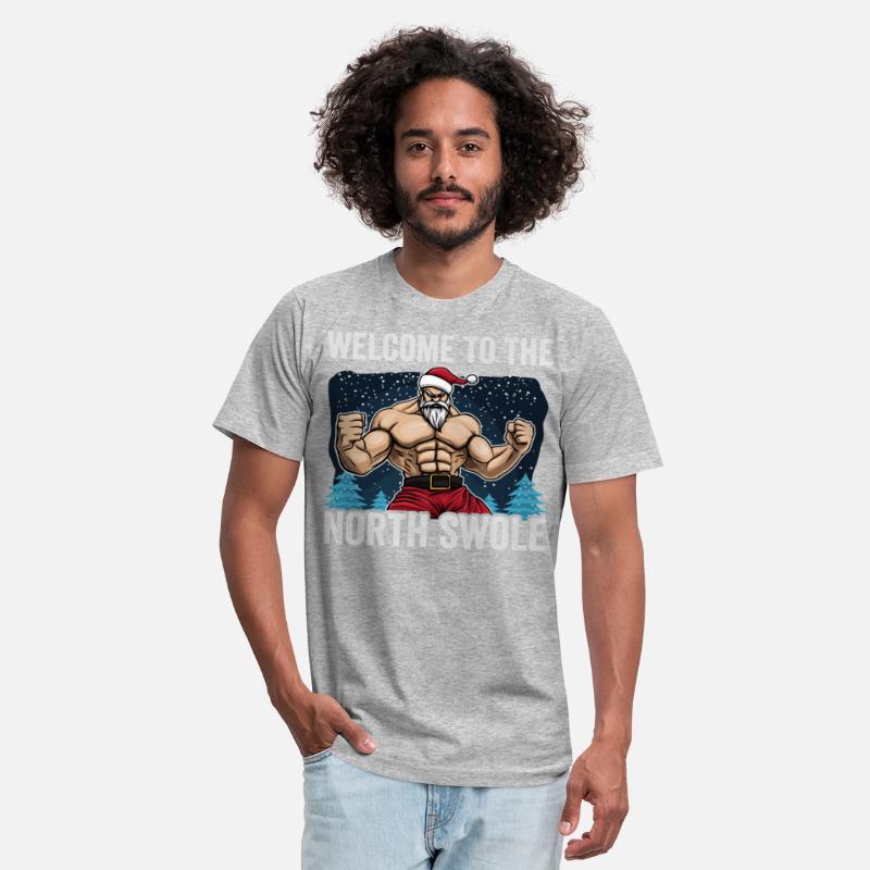 Welcome To North Swole Santa Muscle Workout Christ