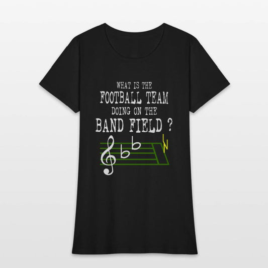 what is the football team doing on the band field