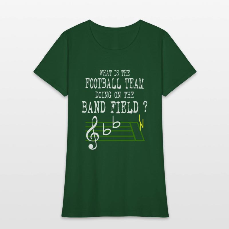 what is the football team doing on the band field
