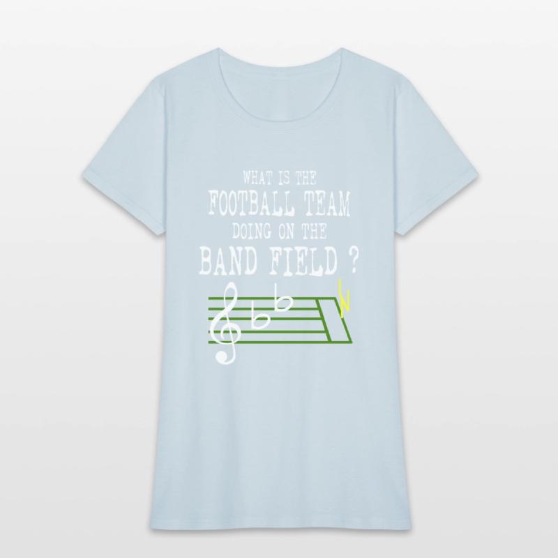 what is the football team doing on the band field