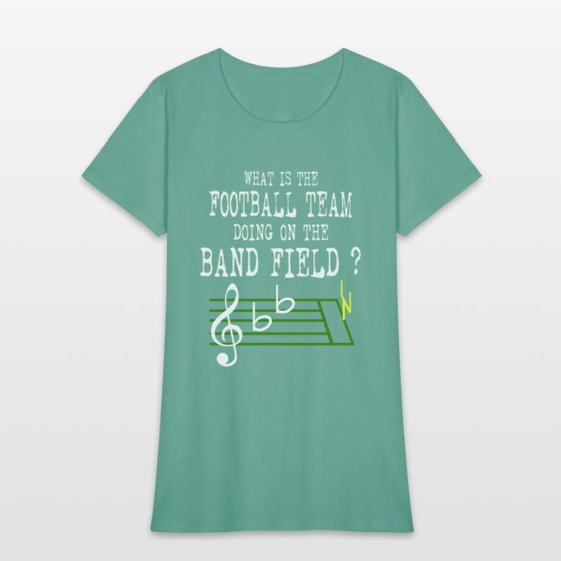 what is the football team doing on the band field