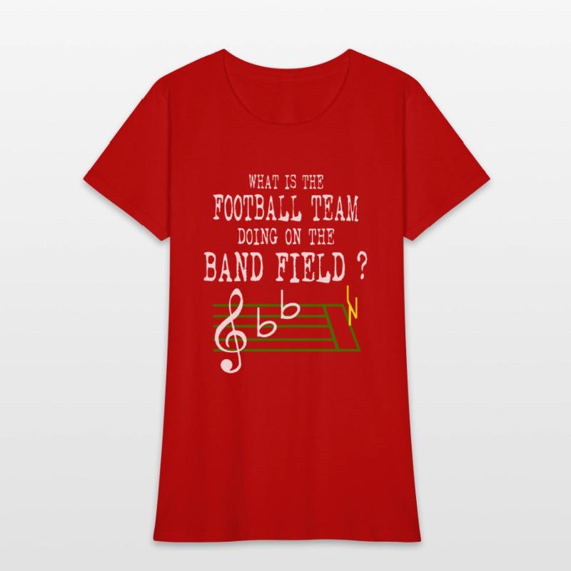 what is the football team doing on the band field