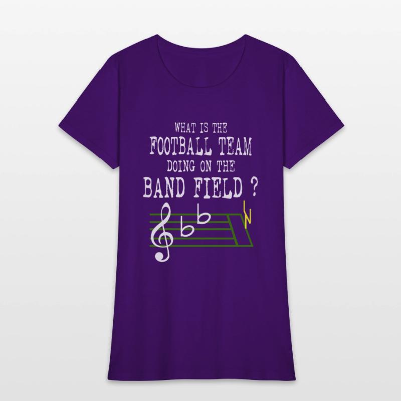what is the football team doing on the band field