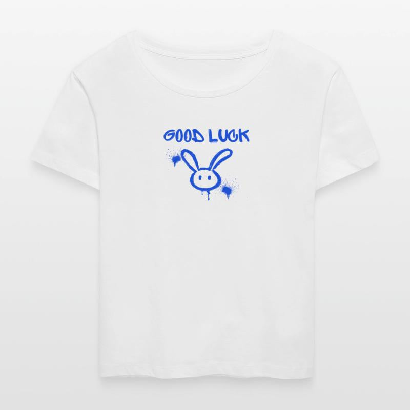 Whimsical Bunny with Good Luck Message