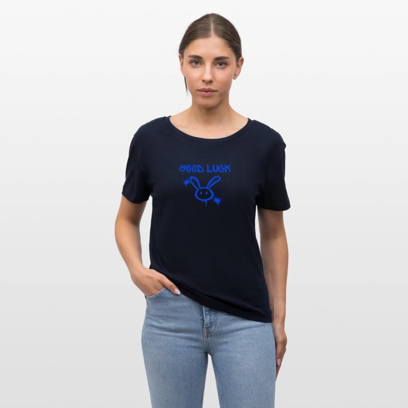 Whimsical Bunny with Good Luck Message