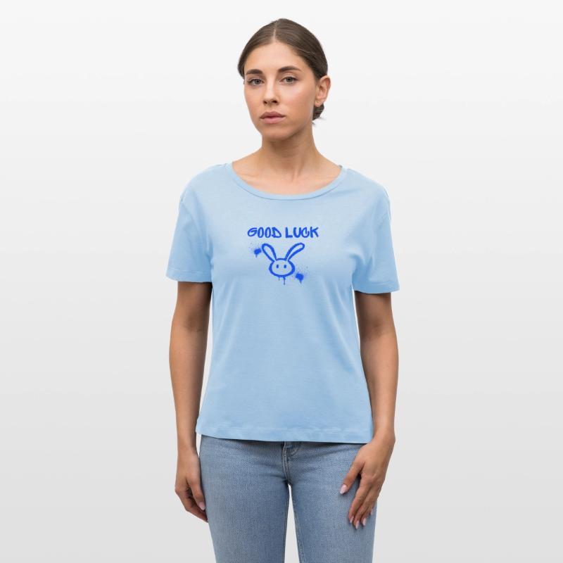 Whimsical Bunny with Good Luck Message