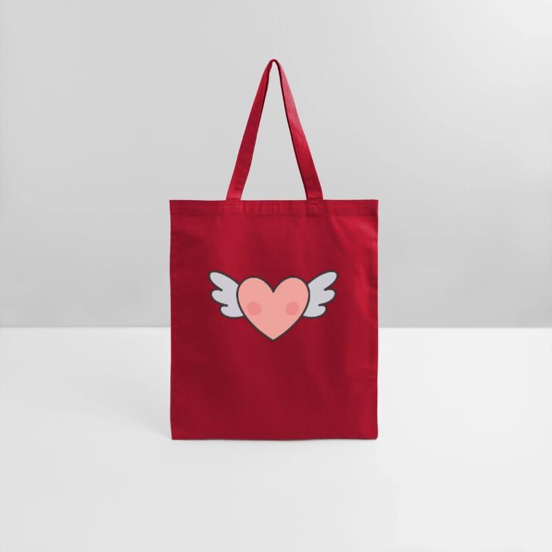 Whimsical Heart with Angel Wings Design