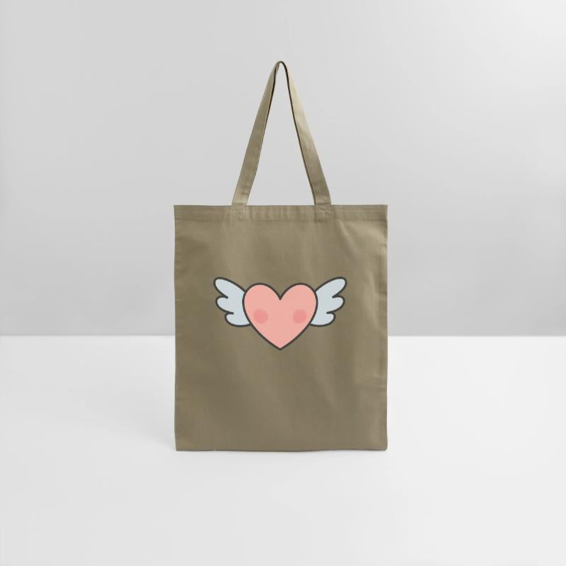 Whimsical Heart with Angel Wings Design