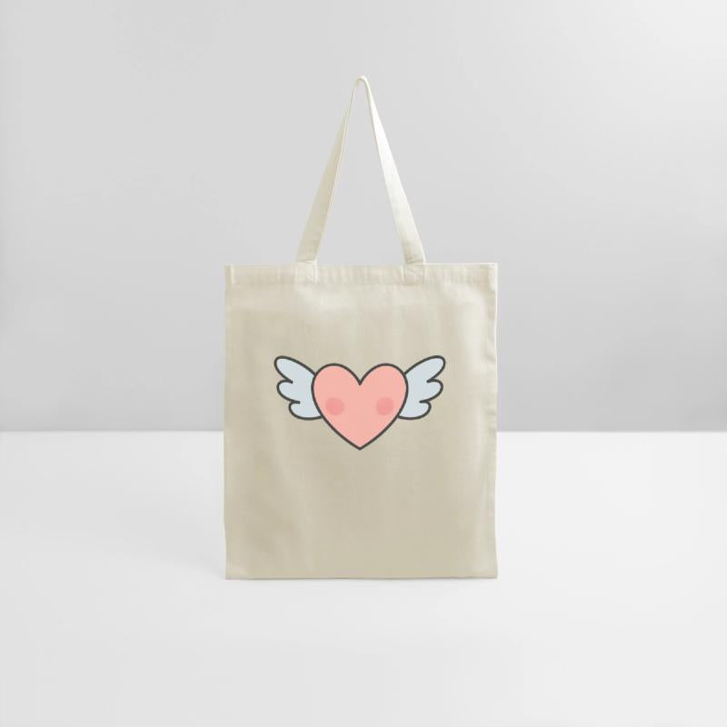 Whimsical Heart with Angel Wings Design